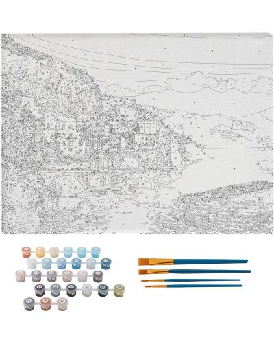Комплект за рисуване по номера Grafix - Amalfi Coast - 2